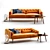 Modern Chesterfield Sofa Set: EARL GREY 3D model small image 3