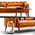 Modern Chesterfield Sofa Set: EARL GREY 3D model small image 1