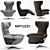 Natuzzi Ilia Armchair 3D model small image 1