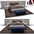 Chic Bianco Bed: Dall'Agnese 3D model small image 1