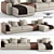 Luxury Bentley Stowe Sofa 3D model small image 1