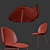 Gubi Beetle Velvet Dining Chair 3D model small image 3