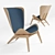 Cozy Oak Armchair: The Reader 3D model small image 1