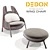 AHNDA Wing Chair and Footstool: Elegant Comfort for Ultimate Relaxation. 3D model small image 1