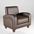 Luxury Leather Club Chair 3D model small image 2