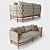 Elegant Maynard Woven Linen Sofa 3D model small image 1