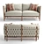 Elegant Maynard Woven Linen Sofa 3D model small image 2