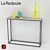 Elegant Metal and Marble Table Set 3D model small image 1