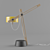 Modern Oak Wood and Chrome COMPAS Table Lamp 3D model small image 1