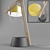 Modern Oak Wood and Chrome COMPAS Table Lamp 3D model small image 3