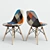 Colorful Eames Style Patchwork Chair 3D model small image 1