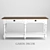 Garda Decor Console: Elegant White & Oak Design 3D model small image 1