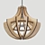 Modern Wooden Pendant Light 3D model small image 3