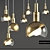 Elegant Copper and Glass Suspension 3D model small image 1