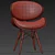 Sleek Walnut Chair 3D model small image 3
