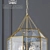 Gold Metal Cage Pendant Light 3D model small image 2