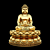 Enlightened Indian Buddha Sculpture 3D model small image 1