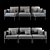 Elegant Father's Corner Sofa 3D model small image 2