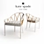 Title: Halsey Rattan Chair - Elegant Cream & Natural Design 3D model small image 2