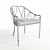 Title: Halsey Rattan Chair - Elegant Cream & Natural Design 3D model small image 3
