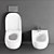 Sleek Flush: Wall-Hung Toilet & Bidet Set 3D model small image 2