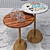 Elegant Marble Wood Gold Table 3D model small image 2