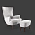 Elevated Comfort: High Back Chair 3D model small image 1