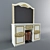 Elegant Vanity Table with Mirror 3D model small image 2