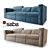 Elegant Italian Sabaitlia Sofa 3D model small image 1