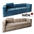 Elegant Italian Sabaitlia Sofa 3D model small image 2