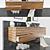 Modern Cubik Furniture Set with Decor 3D model small image 2