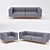 Elegant Comfort Sofa and Chair 3D model small image 1