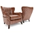 Country Vintage Armchair 3D model small image 1