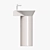 Carabeo Ceramica - Stylish Pedestal Sink 3D model small image 2