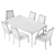 Elegant Bernhardt Clarendon Dining Set 3D model small image 3