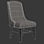 Elegant Slope Armchair: Fabric & Leather 3D model small image 2