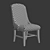 Elegant Slope Armchair: Fabric & Leather 3D model small image 3