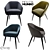 Elegant Aleria Armchair: Upholstered Fabric Comfort 3D model small image 1