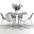 Mitos Table and Cleo Dining Chair Set 3D model small image 3