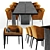 Elegant Dining Set: Senso Chairs and Slats Table 3D model small image 1