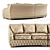 Elegant Four-Seater Sofa: Esedra 3D model small image 2