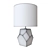 Silver Ceramic Nature Geo Table Lamp 3D model small image 2