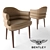 Elegant Tufted Accent Chair 3D model small image 1