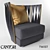 Cantori Twist: Handcrafted Iron Armchair 3D model small image 1