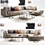 Elegant Lucrezia Sofa Set 3D model small image 1