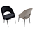 Modern Glam: Chair & Table Set 3D model small image 2