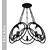 Escada 542/5: Sleek Black Suspension Light 3D model small image 1