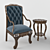 Middle Eastern Oriental Chair & Coffee Table 3D model small image 1