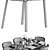 Elegant Pince Chair & Break Table by Gebr. Thonet Vienna & LEMA 3D model small image 3