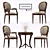 Luxurious Coffee Table Set with Carpanese Armchairs 3D model small image 1